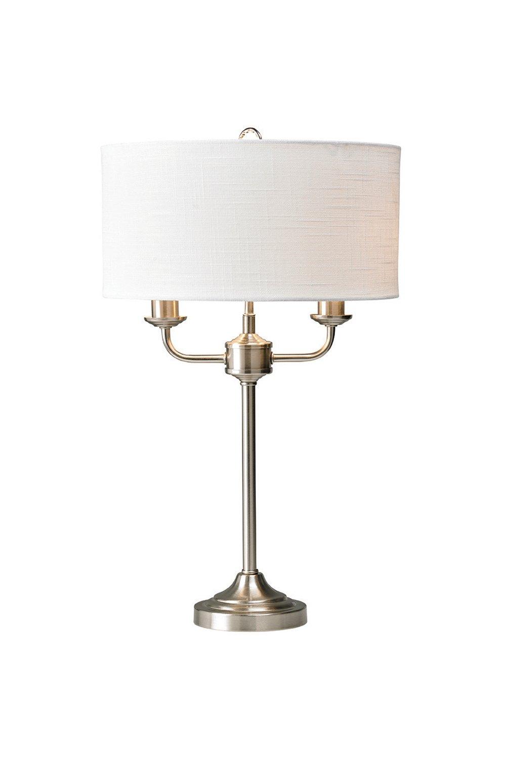 'Grantham' Table Lamp Satin Nickel